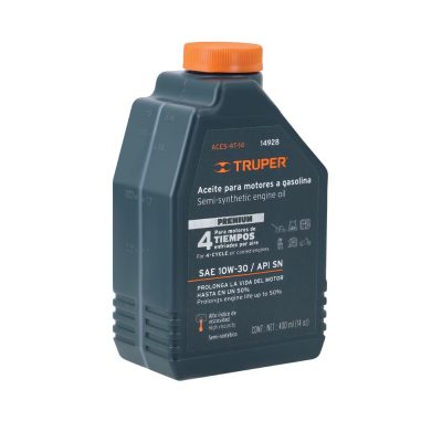 Aceite semi-sintético, 4 tiempos, 400 ml (14 oz), Truper 14928