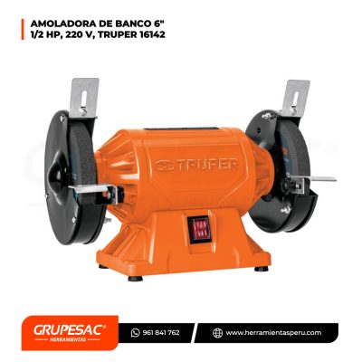 Amoladora De Banco 6″, 1/2 Hp, 220 V, Truper 16142