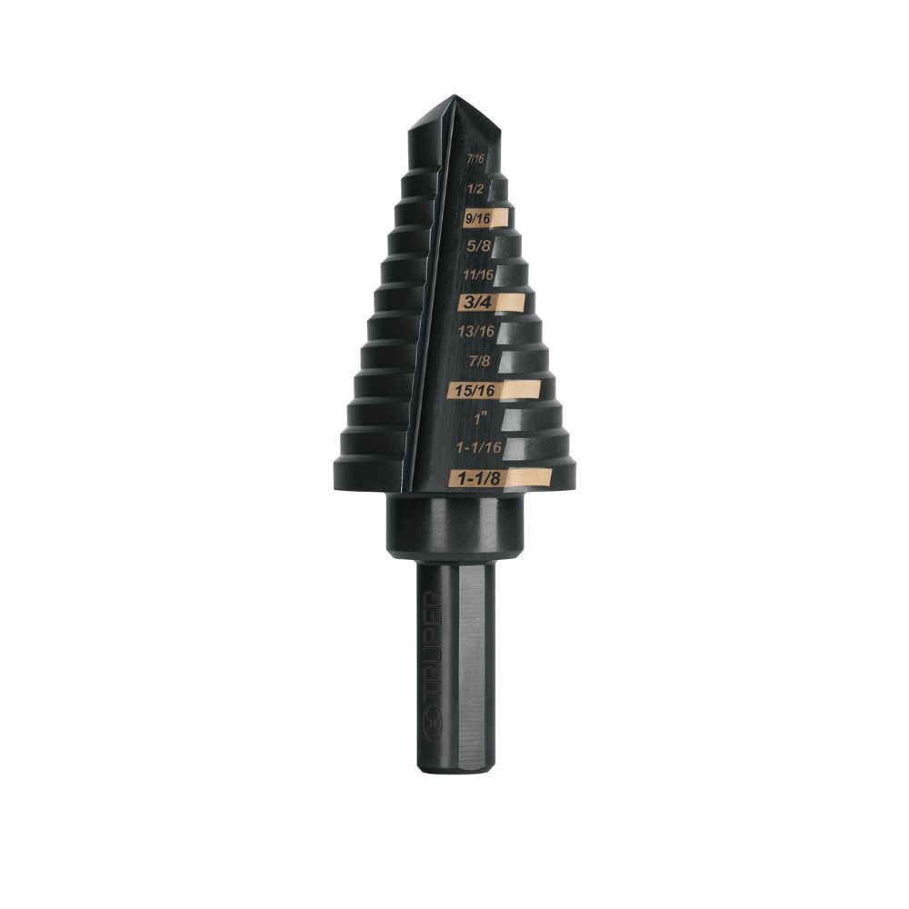 Broca escalonada 7/16″ a 1-1/8″ Truper 101458
