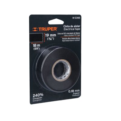 Cinta Aislante en Blíster 18 m x 19 mm Truper 12499