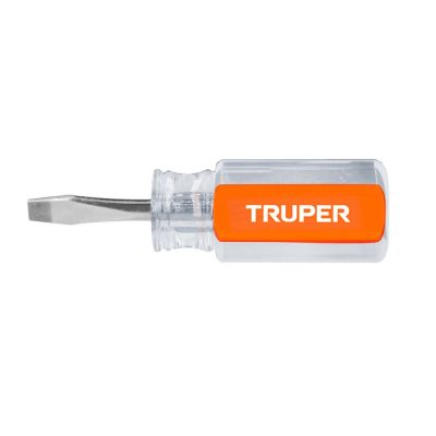 Desarmador plano 1/4×1-1/2″ mango de acetato 13993 Truper