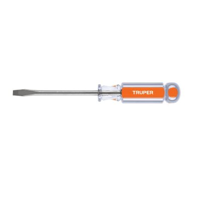 Desarmador plano 1/4×4″ mango de acetato 13996 Truper
