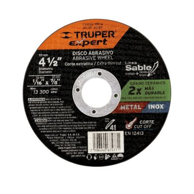 Disco 4-1/2″ corte de metal Truper 11974
