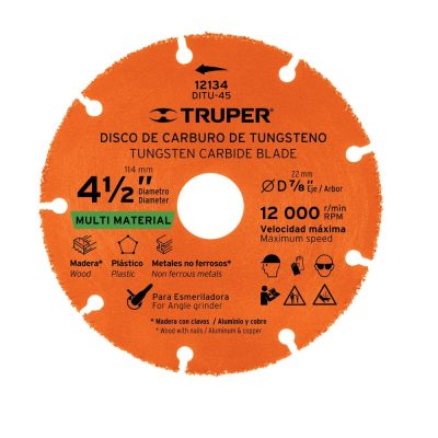 Disco 4-1/2″ de tungsteno multimaterial Truper 12134