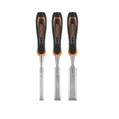 Juego de 3 formones mango Comfort Grip, 17759 Truper
