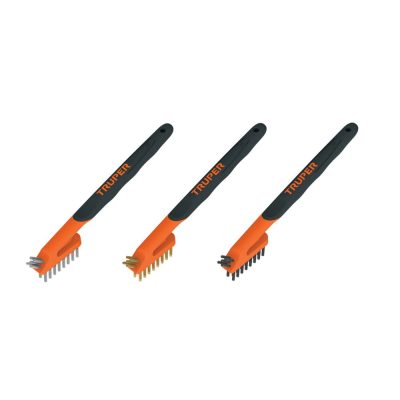 Juego de 3 mini cepillo de alambre Truper 10652, 28 pinceles