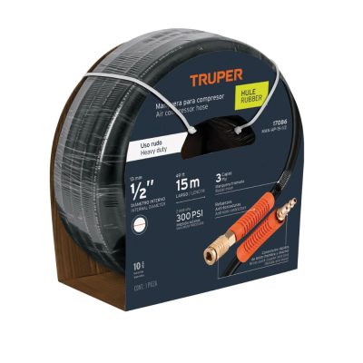 Manguera de Hule para Compresora 15m x 1/2” Truper 17086