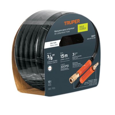 Manguera de Hule para Compresora 15m x 3/8” Truper 19017