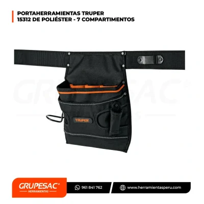 Portaherramientas Truper 15312 de poliéster de 7 compartimentos