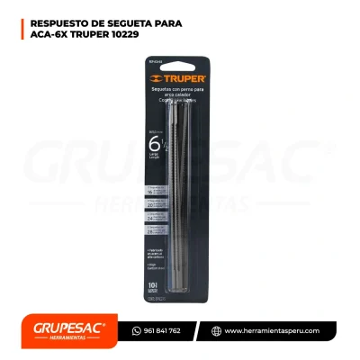 Repuesto de segueta para ACA 6X Truper 10229 blister por 8 piezas