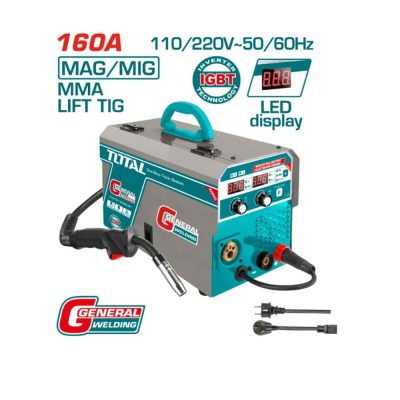 Soldadora Inverter 160A MAG/MIG/MMA/TIG Total TMGT1601